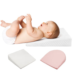"Close-up of Baby Anti Spitting Pillow Baby Pillow Removable Washable Slope Anti Overflow Pillow Memory Cotton Baby Pillow cover"