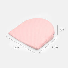 "Side view of Baby Anti Spitting Pillow Baby Pillow Removable Washable Slope Anti Overflow Pillow Memory Cotton Baby Pillow showing slope design"