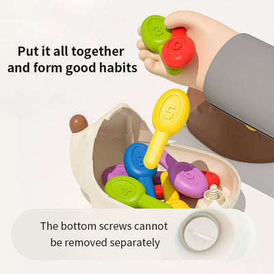 Child playing with Baby Focus Training Puzzle for hand-eye coordination