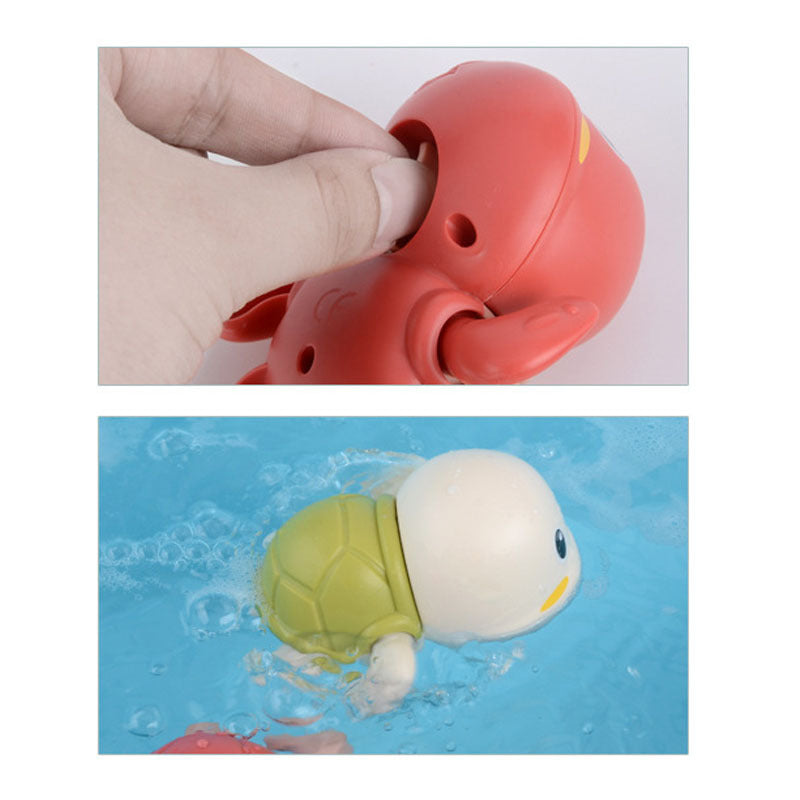 <img src="small-turtle-in-water.jpg" alt="Small Turtle Floating Bath Toy floating in bathtub for kids">