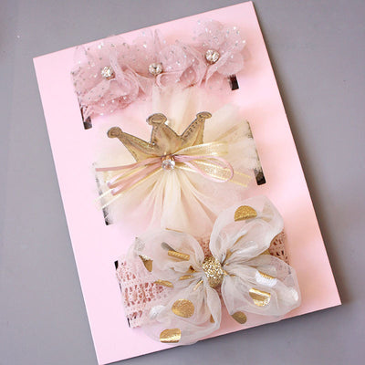 alt="Elegant Baby Hairband Gift Set for newborn photography props"