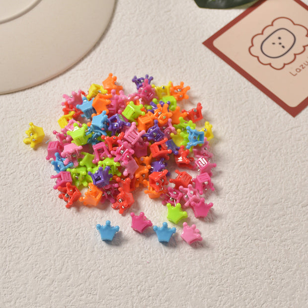 100pcs of Hyuna Hairpin Color Small Claw Clip Children Braided Hairpin Candy Peas Clip Baby Butterfly Headdress