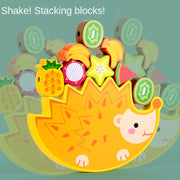 Children's Wooden Hedgehog Fruit Bead Kindergarten Baby DIY Early Education Puzzle Large Particle Rope Bead Toy