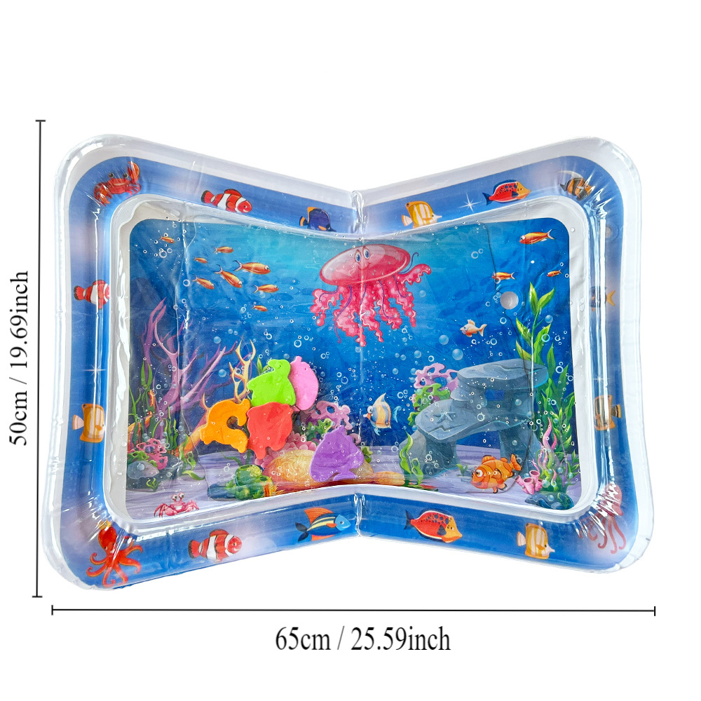 Inflatable ocean design Crawling Water Mat Baby Inflatable Toy