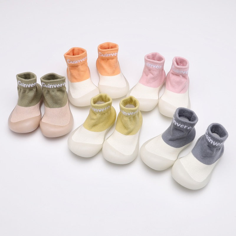 Side view of Baby Cartoon Walking Shoes showing cartoon design