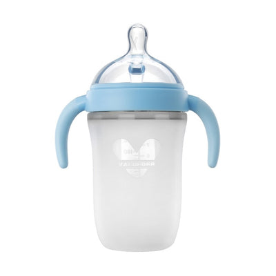 Alt: Ergonomic Baby Silicone Feeding Bottle for small hands