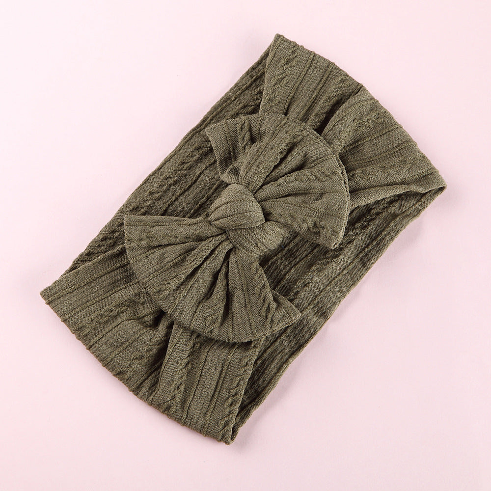 Close-up of Elastic Nylon Baby Headband decorative bow