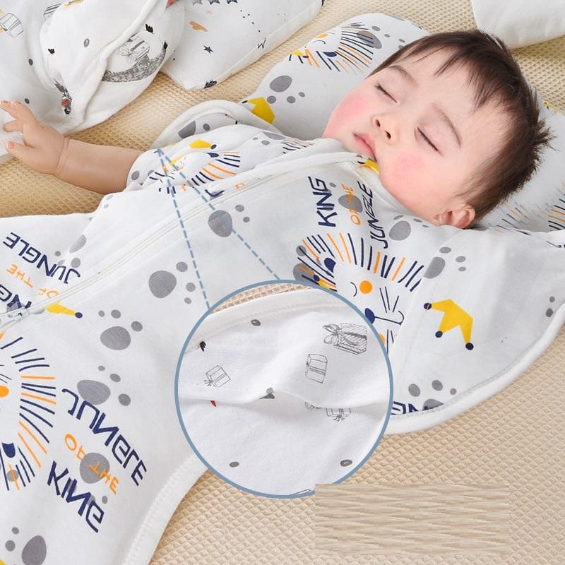 Zipper design of Baby Cotton Anti Kick Sleeping Bag for easy use