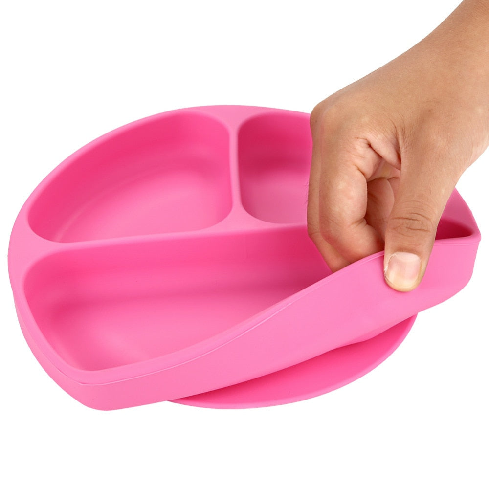 non-spill baby feeding bowl on white background