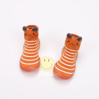 Baby Cartoon Walking Shoes in multi-color design for toddlers