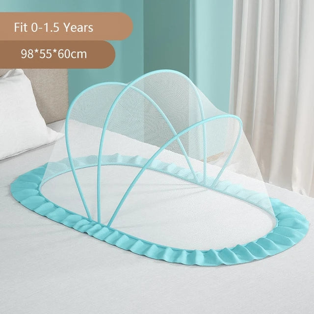 Lightweight Baby Mosquito Net Cover fitted on baby bed