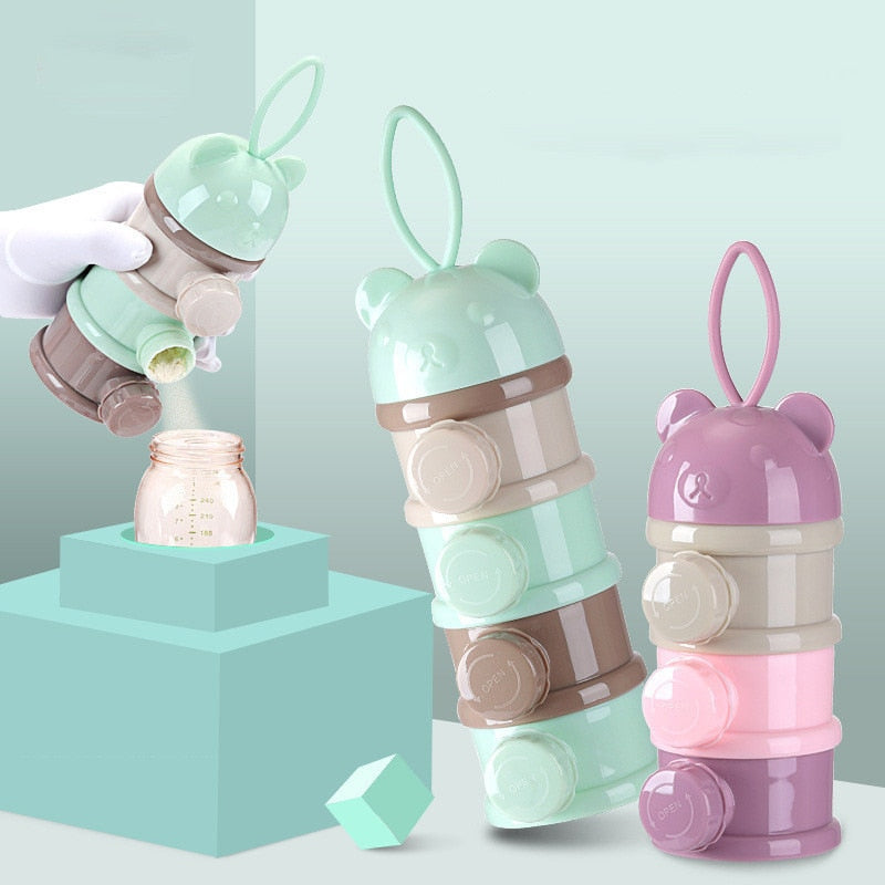 Portable Milk Powder Box 3-4 layer storage container for babies