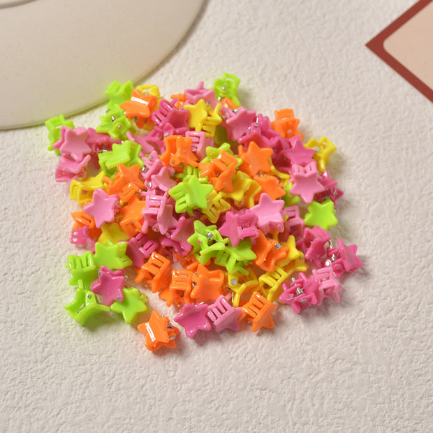 100pcs of Hyuna Hairpin Color Small Claw Clip Children Braided Hairpin Candy Peas Clip Baby Butterfly Headdress