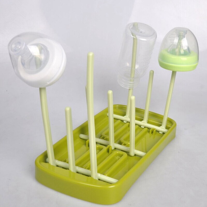 Baby Bottle Drying Rack in blue and pink color options