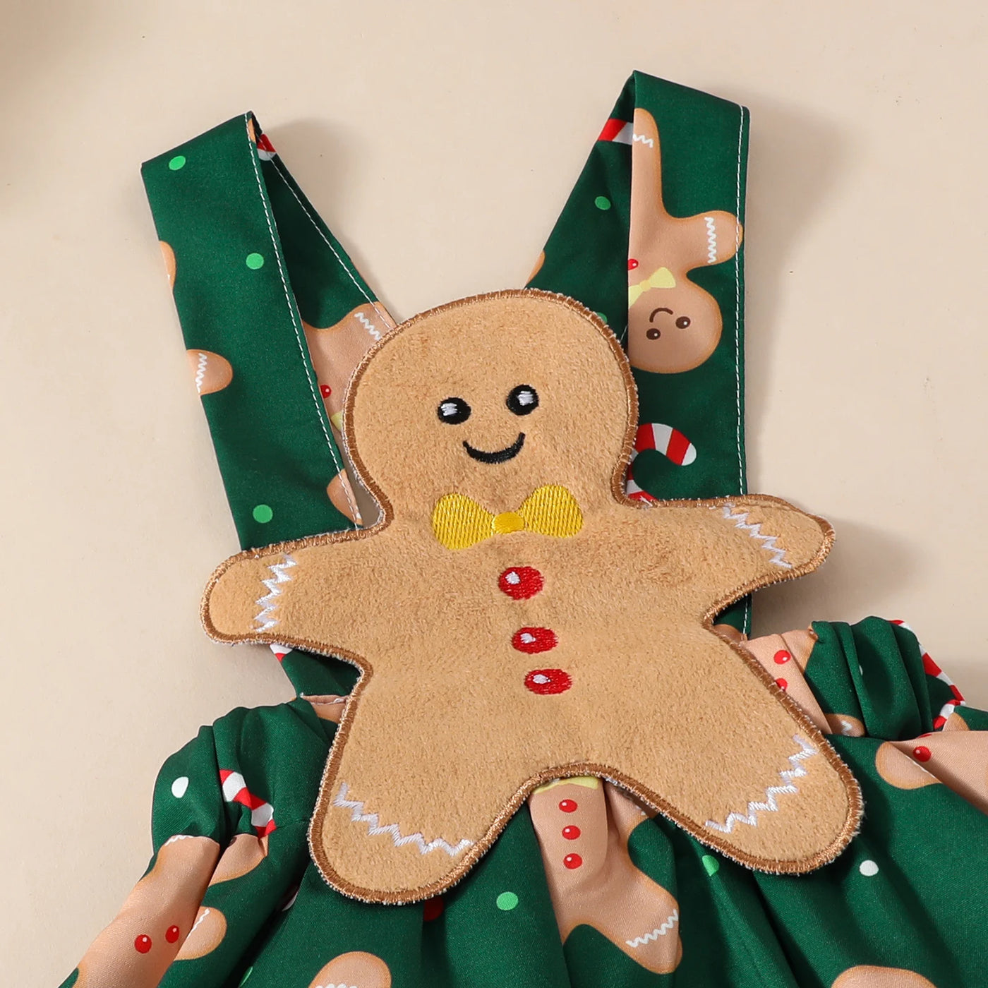 Holiday outfit Baby Christmas long sleeved top suspender skirt set