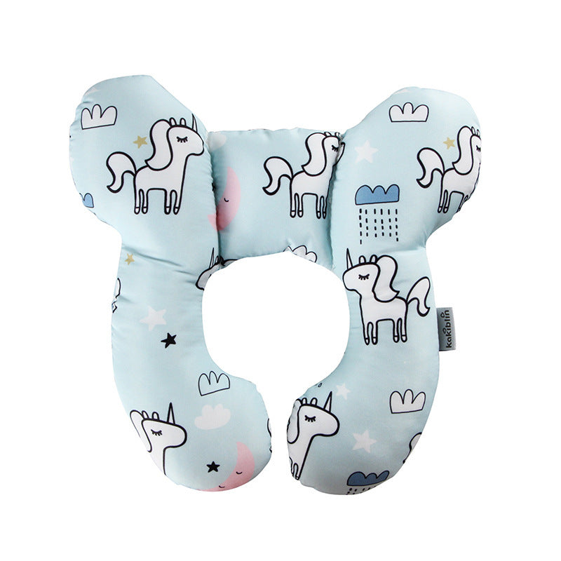 alt="Baby Head Protection U-Shaped Pillow Stroller with washable cover"