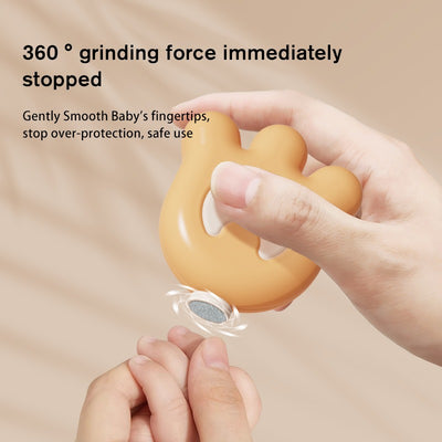 Close-up of Baby electric nail grinder soft polishing head