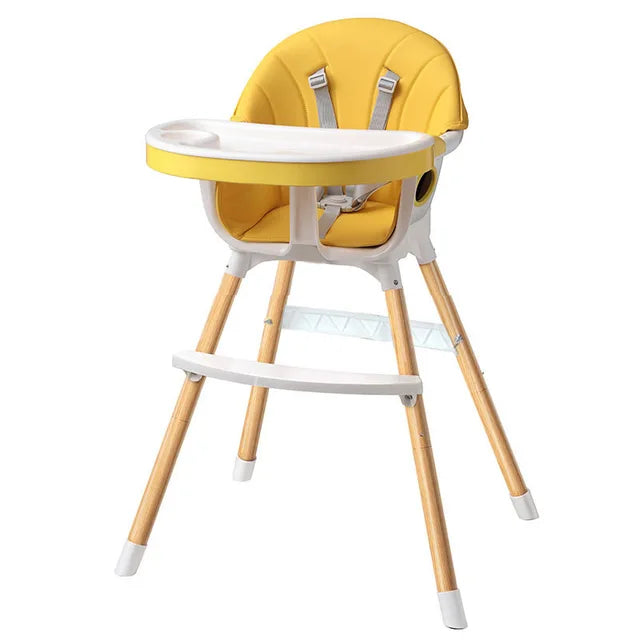 "Back view of Adjustable Baby Dining Chair with safety belt"