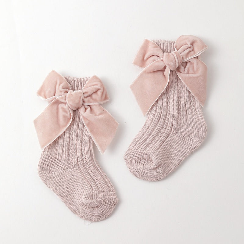 Close-up of Baby Thick Needle Socks soft and cozy knitting
