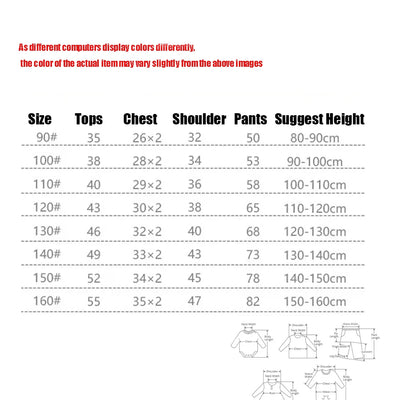 Child wearing 2-Piece Soft Cotton Pajamas for Children at home