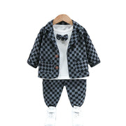 Boys Handsome Spring And Autumn Suit Suit Baby Western Style Suit Three-Piece Children's Clothes Trend