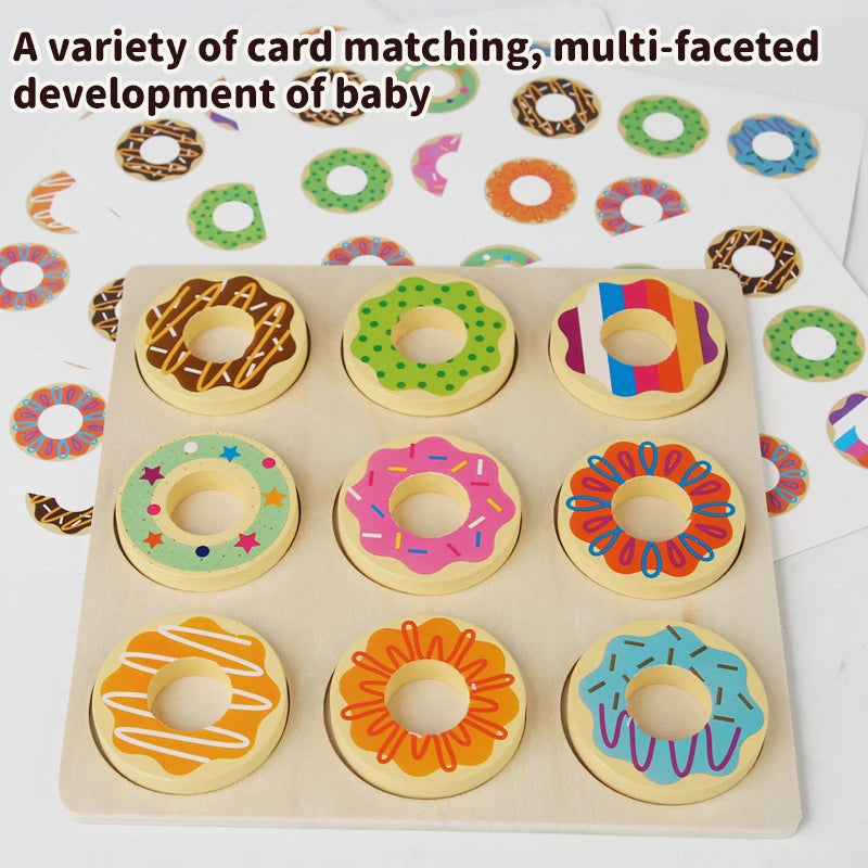 Kids playing with Sweet Donut Matching Card