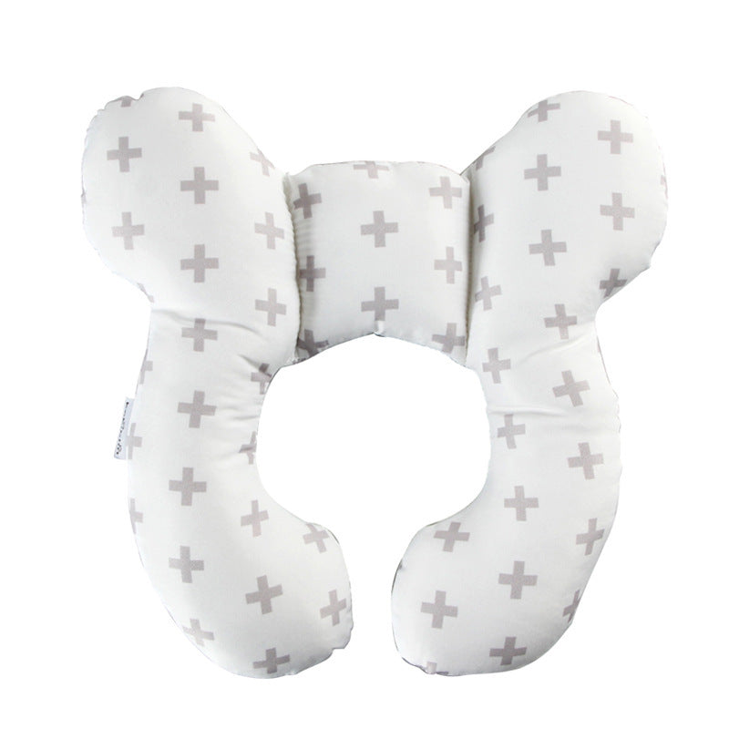 alt="Front view of Baby Head Protection U-Shaped Pillow Stroller cushion"