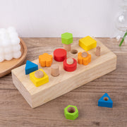 Children's screw tightening tool table, baby combination disassembly nut, building block shape, color matching puzzle wooden toy