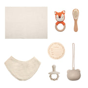 Full moon birth with hand gift, bath towel, wool brush, baby shower mouth, water towel, pacifier set