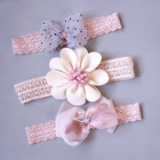 New Baby Hairband Korean Style Bow Flower Children's Hair Accessories Headband Guard Fontanelle Crown Jewelry Set Gift Box