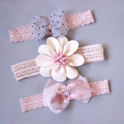 alt="Baby Hairband Gift Set with soft elastic and non-scratch design"