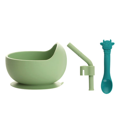 Set of Learning to Eat Bowl Set with fork and spoon