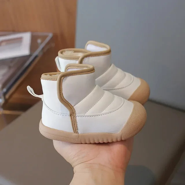 Blue Autumn Winter Children Snow Boots Baby Girls Boys Soft Sole Non-slip Infant Toddler Outdoor Plush Boots