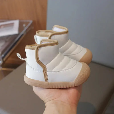 Blue Autumn Winter Children Snow Boots Baby Girls Boys Soft Sole Non-slip Infant Toddler Outdoor Plush Boots