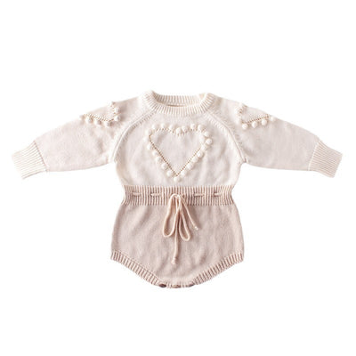Front view of Baby handmade knitted sweater for toddlers