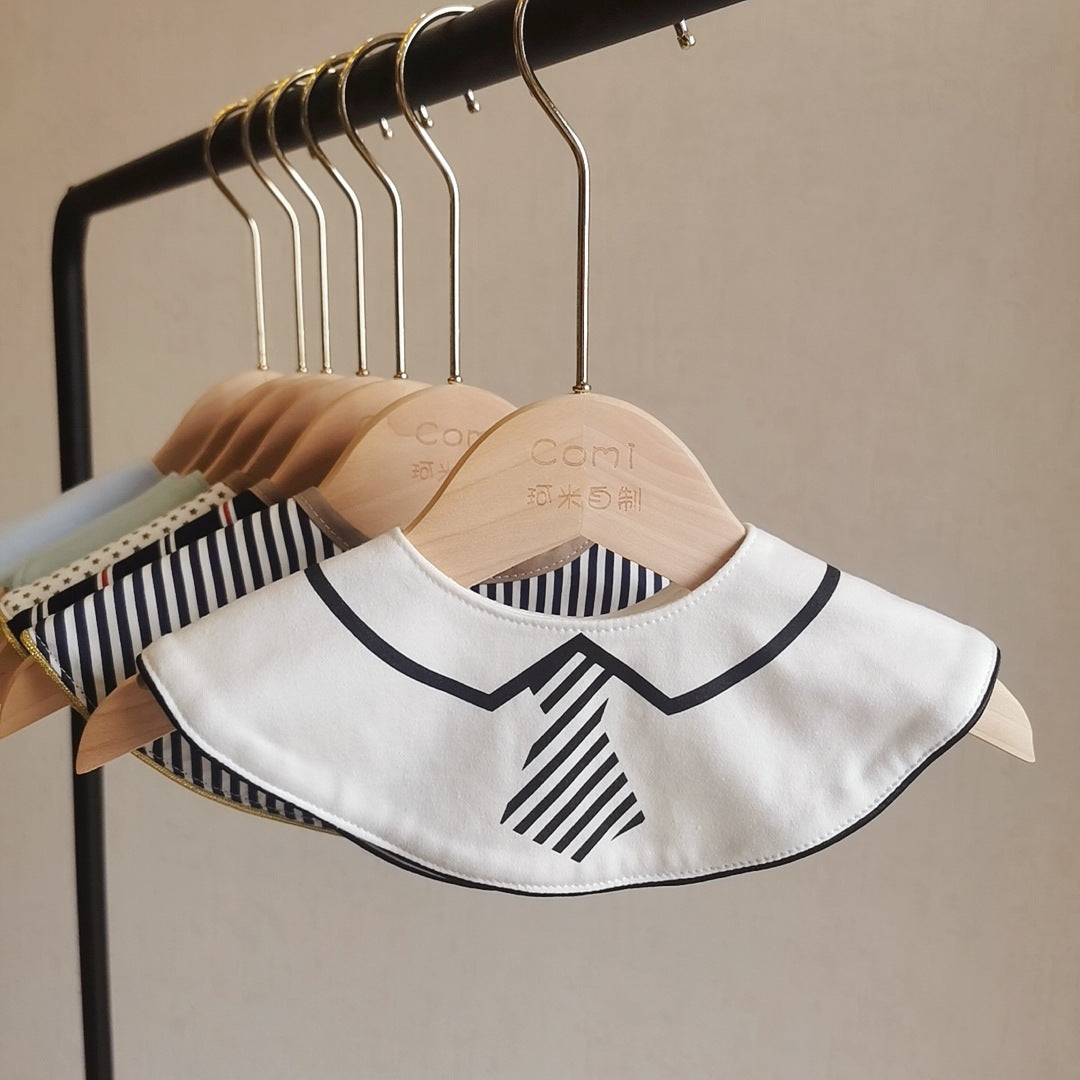 “Baby Boy Bib in cotton with gentleman bow tie design, waterproof and stylish”