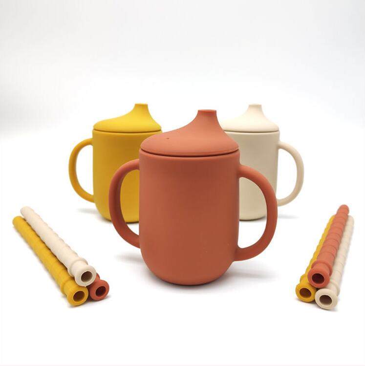 Side view of Silicone Baby Drink Cup for toddlers