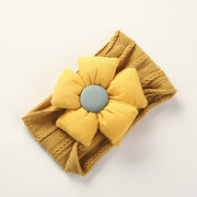 Children's Headband Jacquard Nylon Flower Baby Headband Soft Non-Scratch Wide-Brimmed Baby Headband
