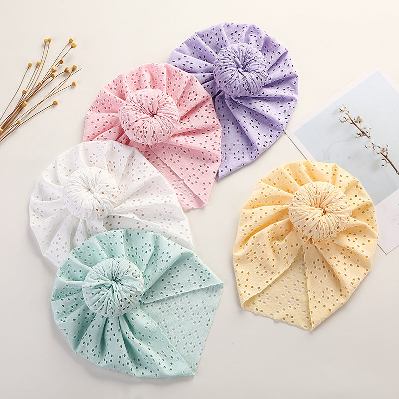 Pink Baby Lace Pullover Cap for infants