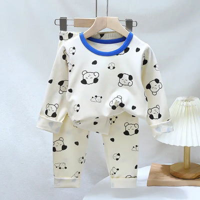2-Piece Soft Cotton Pajamas for Children for spring and autumn nights