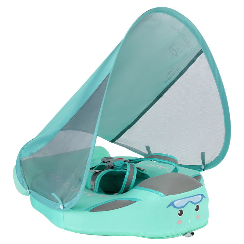 Mambobaby Non-inflatable Baby Swim Float with foot cushion for safety