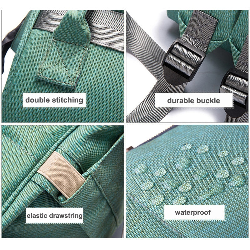Waterproof USB Maternity Backpack perfect for baby care and feeding essentials