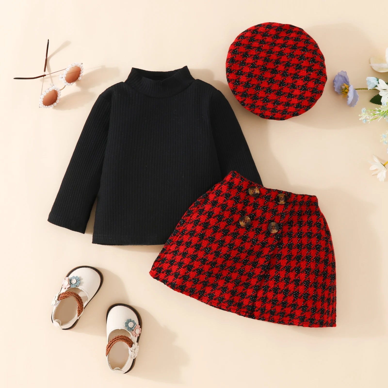 Cute Christmas Newborn Infant Toddler Baby Girl dress with holiday design