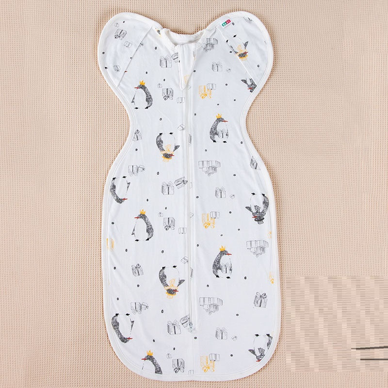 Baby Cotton Anti Kick Sleeping Bag inside baby crib