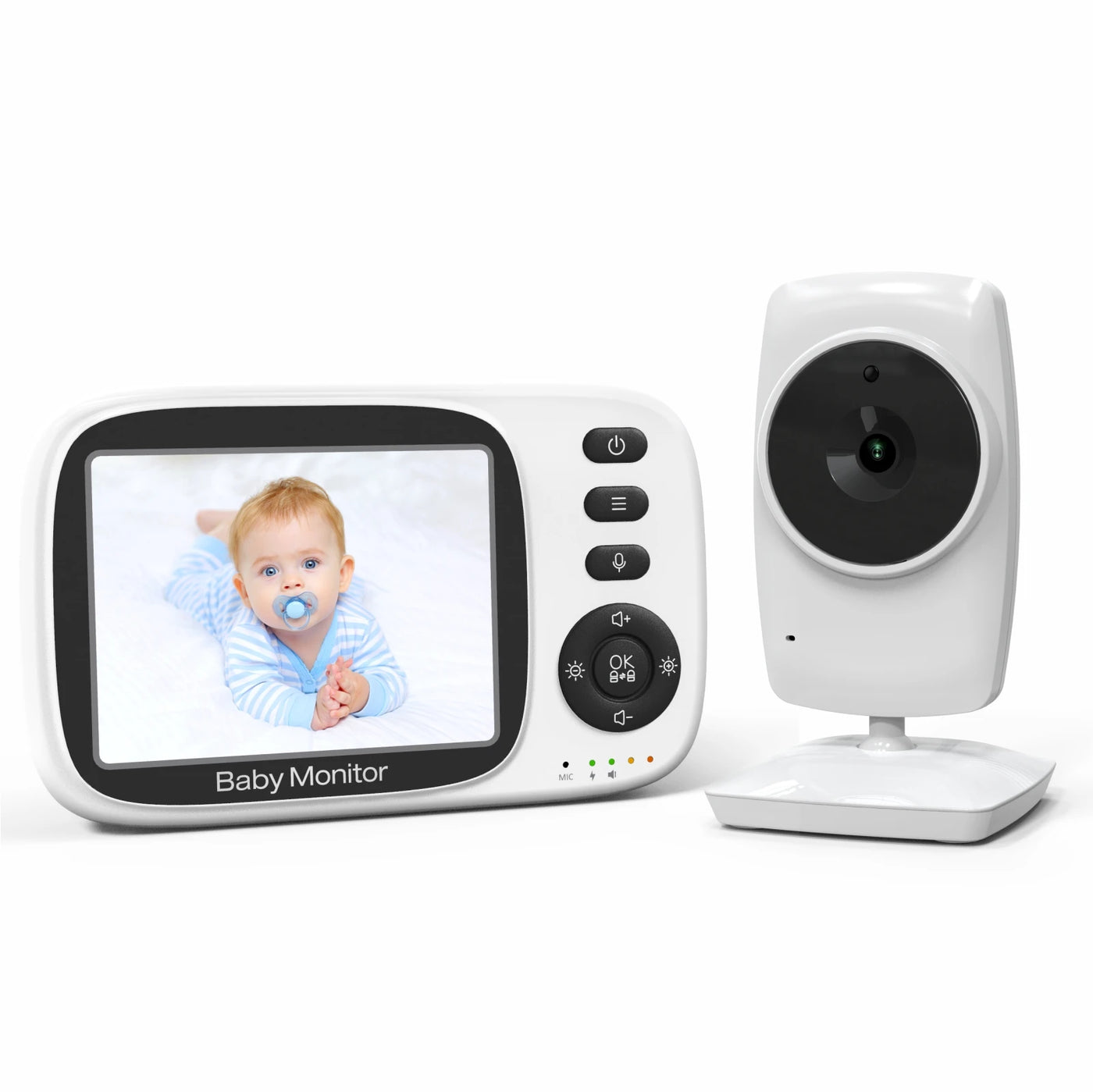 2.4G Wireless Video Baby Monitor showing 3.2-inch LCD display