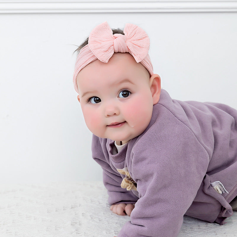 Elastic Nylon Baby Headband with bow for girls