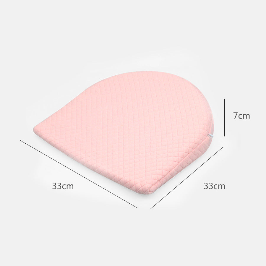 "Side view of Baby Anti Spitting Pillow Baby Pillow Removable Washable Slope Anti Overflow Pillow Memory Cotton Baby Pillow showing slope design"