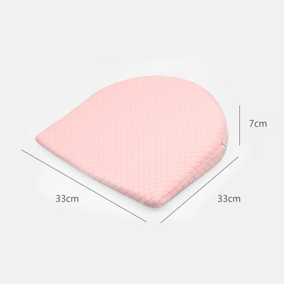 "Side view of Baby Anti Spitting Pillow Baby Pillow Removable Washable Slope Anti Overflow Pillow Memory Cotton Baby Pillow showing slope design"