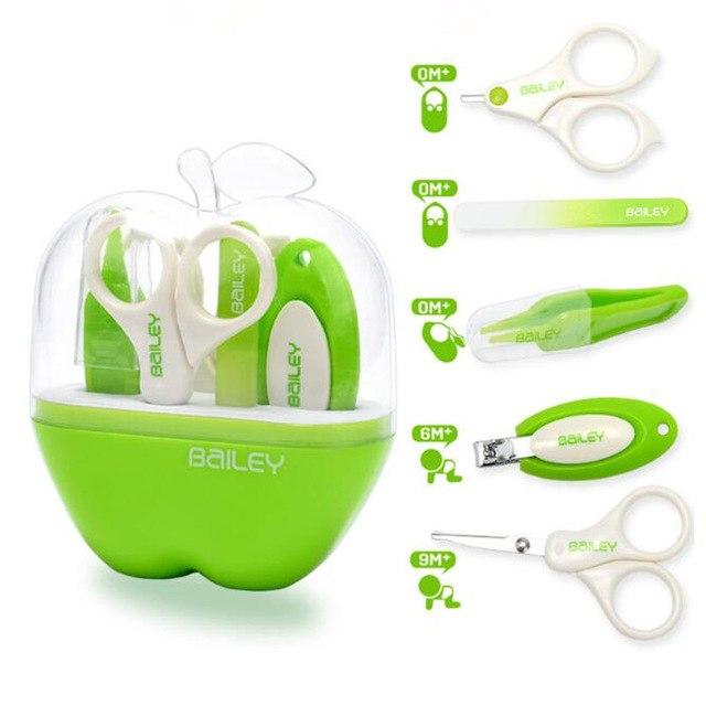 Newborn Baby Nail Care Set hygiene tools neatly organized