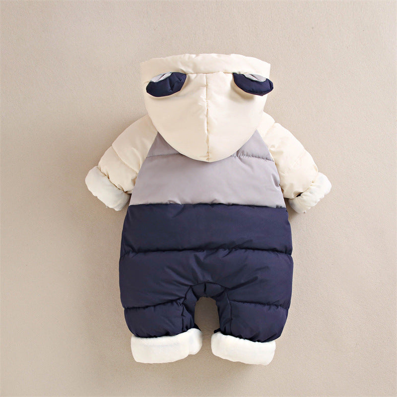 Winter climbing Baby down cotton jacket jumpsuit for infants and toddlers
